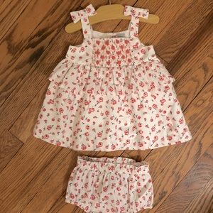 Nordstrom Smocked/Embroidered Dress + Bloomers